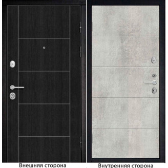 Входная дверь классика New 36 цвет венге Внутренняя сторона Q34 цвет бетон серый