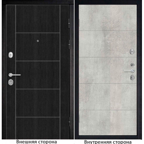 Входная дверь классика New 36 цвет венге Внутренняя сторона Q34 цвет бетон серый