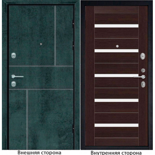 Входная дверь N 2 цвет бетон темный Внутренняя отделка S1 цвет венге