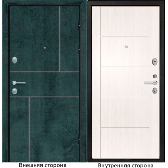 Входная дверь N 2 цвет бетон темный Внутренняя сторона Q 36 цвет белый