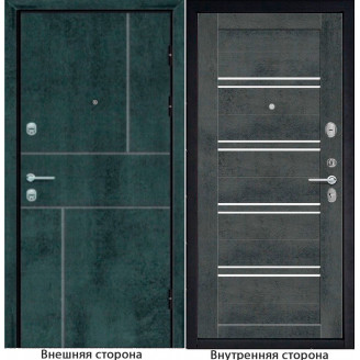Входная дверь N 2 цвет бетон темный Внутренняя сторона S65 цвет бетон темный