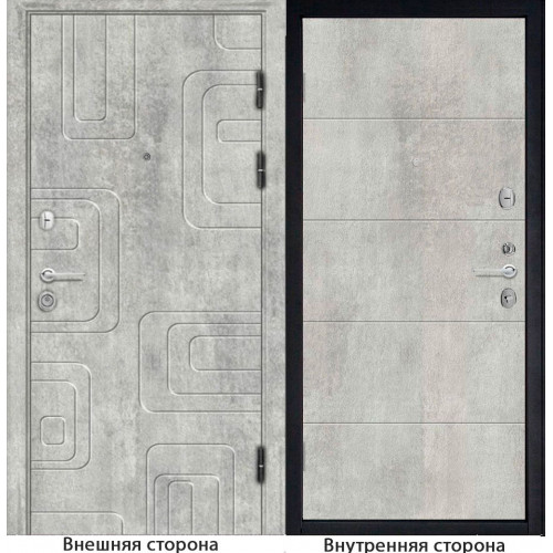 Входная дверь Style 40 цвет бетон серый Внутренняя сторона Q34 цвет бетон серый