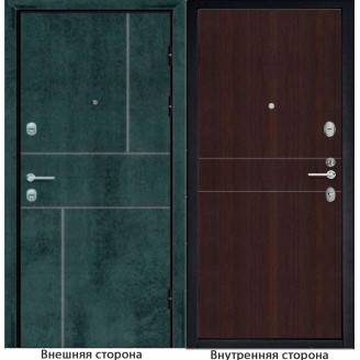 Входная дверь N 2 цвет бетон темный Внутренняя сторона Q32 венге