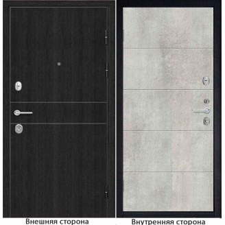 Входная дверь классика New 32 цвет венге Внутренняя сторона Q34 цвет бетон серый