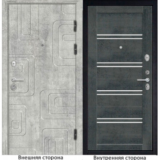 Входная дверь Style 40 цвет бетон серый Внутренняя сторона S65 цвет бетон темный