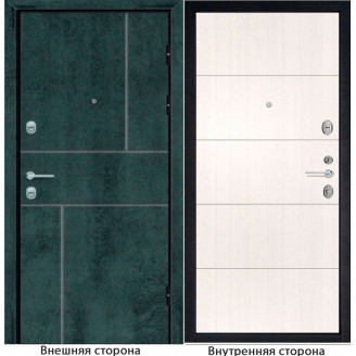 Входная дверь N 2 цвет бетон темный Внутренняя отделка Q34 цвет белый